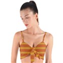 Go Go Gold Red Woven Tie Front Bralet View1