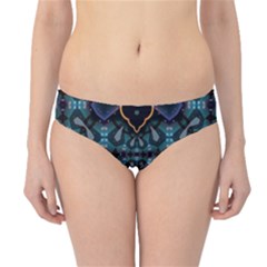 Blue Pattern Hipster Bikini Bottoms by Dazzleway