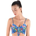 Bright Butterflies Circle In The Air Woven Tie Front Bralet View1