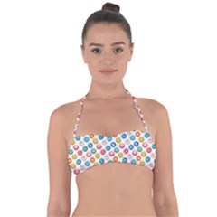 Multicolored Sweet Donuts Halter Bandeau Bikini Top by SychEva