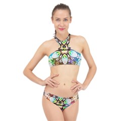 375 Chroma Digital Art Custom High Neck Bikini Set by Drippycreamart