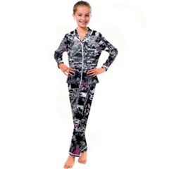 Cavities Kid s Satin Long Sleeve Pajamas Set by MRNStudios