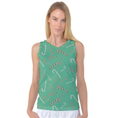 Sweet Christmas Candy Women s Basketball Tank Top by SychEva