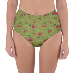 Red Cherries Athletes Reversible High-waist Bikini Bottoms by SychEva