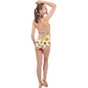 Bright Autumn Leaves Halter Front Plunge Swimsuit View2