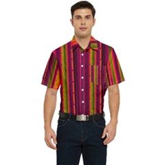 Warped Stripy Dots Men s Short Sleeve Pocket Shirt  by essentialimage365