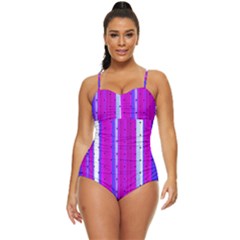 Warped Stripy Dots Retro Full Coverage Swimsuit by essentialimage365