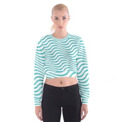 Beach Waves Cropped Sweatshirt by Sparkle