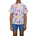Abstract Multicolored Shapes Kids  Short Sleeve Swimwear View1