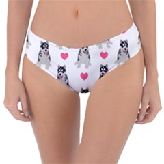 Little Husky With Hearts Reversible Classic Bikini Bottoms by SychEva