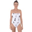 Husky Dogs With Sparkles Tie Back One Piece Swimsuit View1