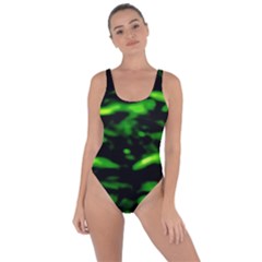 Green  Waves Abstract Series No3 Bring Sexy Back Swimsuit by DimitriosArt