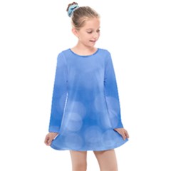 Light Reflections Abstract Kids  Long Sleeve Dress by DimitriosArt