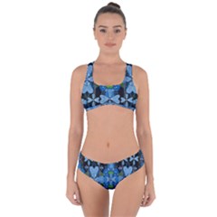 Rare Excotic Blue Flowers In The Forest Of Calm And Peace Criss Cross Bikini Set by pepitasart