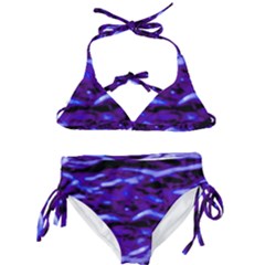 Purple  Waves Abstract Series No2 Kids  Classic Bikini Set by DimitriosArt