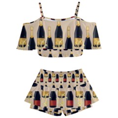 Champagne For The Holiday Kids  Off Shoulder Skirt Bikini by SychEva
