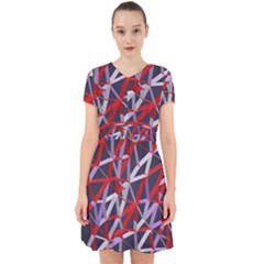 3d Lovely Geo Lines Vii Adorable In Chiffon Dress by Uniqued