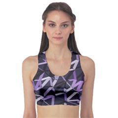 3d Lovely Geo Lines Vi Sports Bra by Uniqued