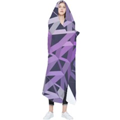 3d Lovely Geo Lines  Iv Wearable Blanket by Uniqued