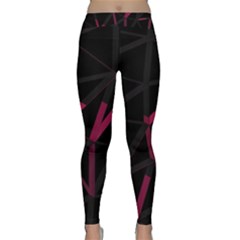 3d Lovely Geo Lines Viii Classic Yoga Leggings by Uniqued