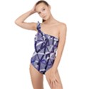 3D Lovely GEO Lines IX Frilly One Shoulder Swimsuit View1