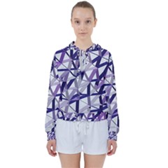 3d Lovely Geo Lines X Women s Tie Up Sweat by Uniqued