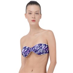 3d Lovely Geo Lines X Classic Bandeau Bikini Top  by Uniqued
