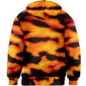 Orange Waves Abstract Series No2 Kids  Zipper Hoodie Without Drawstring View2