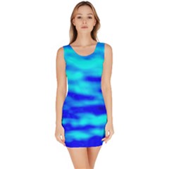 Blue Waves Abstract Series No12 Bodycon Dress by DimitriosArt