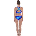 Blue Waves Abstract Series No13 Cross Back Hipster Bikini Set View2