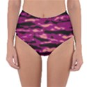 Velvet  Waves Abstract Series No1 Reversible High-Waist Bikini Bottoms View3