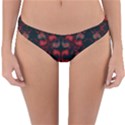 Floral pattern paisley style Paisley print.  Reversible Hipster Bikini Bottoms View1