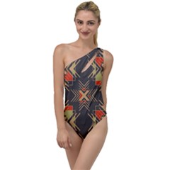 Abstract Geometric Design    To One Side Swimsuit by Eskimos