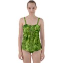 Green Fresh  Lilies Of The Valley The Return Of Happiness So Decorative Twist Front Tankini Set View1