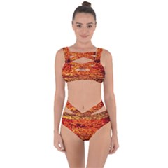Red Waves Flow Series 2 Bandaged Up Bikini Set 