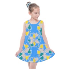 Abstract Pattern Geometric Backgrounds   Kids  Summer Dress by Eskimos