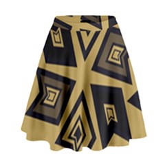 Abstract Pattern Geometric Backgrounds   High Waist Skirt by Eskimos