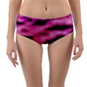 Pink  Waves Flow Series 2 Reversible Mid-Waist Bikini Bottoms View1