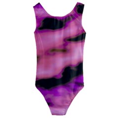 Pink  Waves Flow Series 2 Kids  Cut-out Back One Piece Swimsuit by DimitriosArt