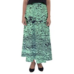 Blue Waves Flow Series 4 Flared Maxi Skirt by DimitriosArt