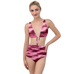 Pink  Waves Flow Series 5 Tied Up Two Piece Swimsuit by DimitriosArt