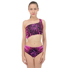Dahlia-flower-purple-dahlia-petals Spliced Up Two Piece Swimsuit by Sapixe