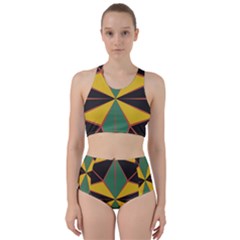 Abstract Pattern Geometric Backgrounds   Racer Back Bikini Set by Eskimos