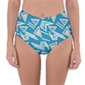 Abstract pattern geometric backgrounds   Reversible High-Waist Bikini Bottoms View3