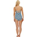 Floral pattern paisley style Paisley print  Doodle background Knot Front One-Piece Swimsuit View4