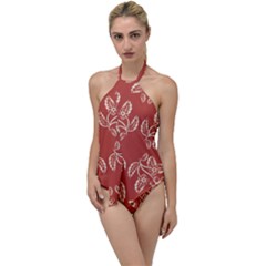 Floral Folk Damask Pattern Fantasy Flowers Floral Geometric Fantasy Go With The Flow One Piece Swimsuit by Eskimos