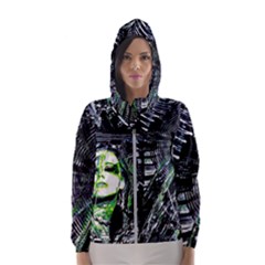 Dubstep Alien Women s Hooded Windbreaker by MRNStudios