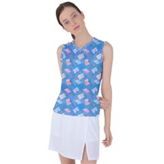 Notepads Pens And Pencils Women s Sleeveless Sports Top by SychEva