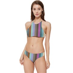 Simple Line Pattern Banded Triangle Bikini Set by Valentinaart