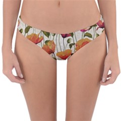 Floral Pattern Reversible Hipster Bikini Bottoms by Valentinaart